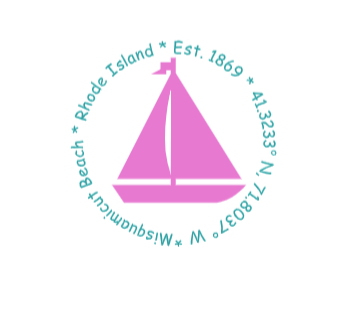 Westerly, RI Misquamicut Coordinates vinyl sticker